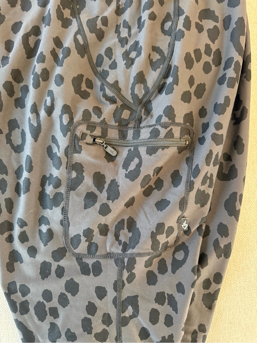 Torrid Black and Gray Leopard Print Capri Leggings